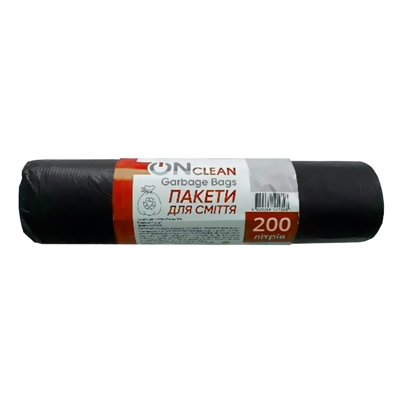 Пакети для сміття 200 л. ON CLEAN BAG